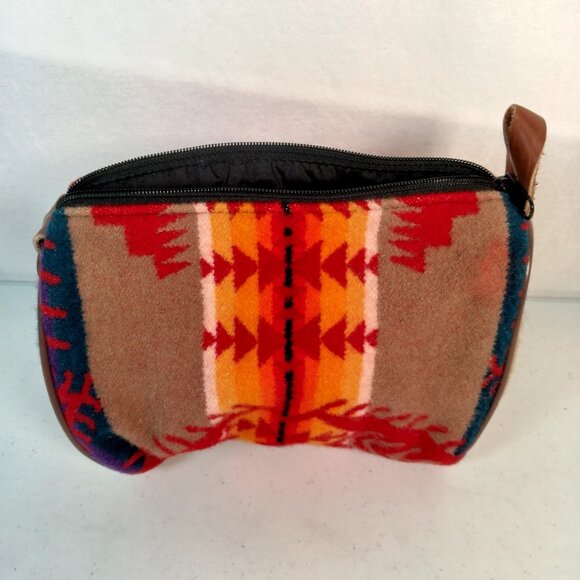 Vintage Pendleton Travel Pouch Cosmetic Toiletry Bag Zip Up Southwestern Wool - Picture 15 of 16